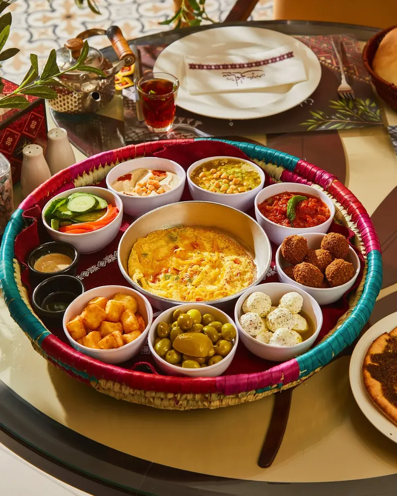 Palestinian breakfast tray